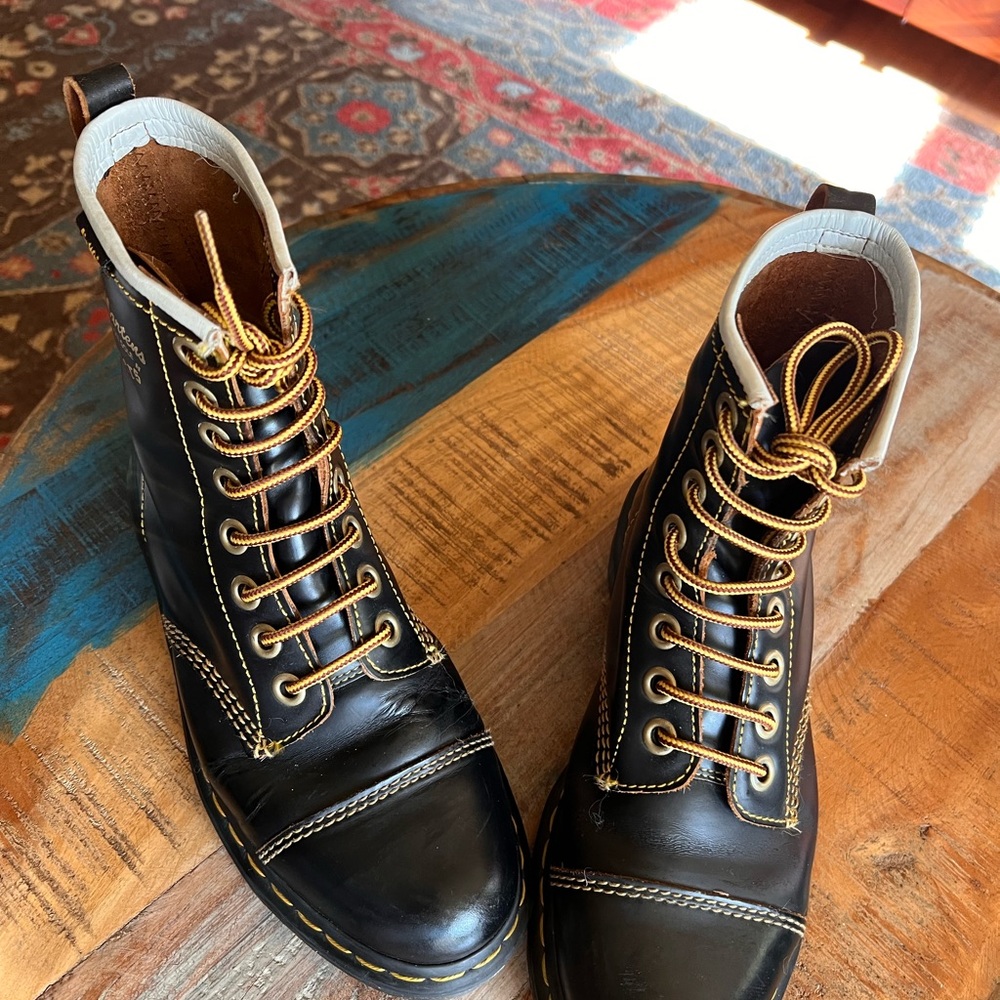🥾 Vintage Dr. Martens Black Cappers | Sz 7M | 9W | 41EU - Picture 3 of 11